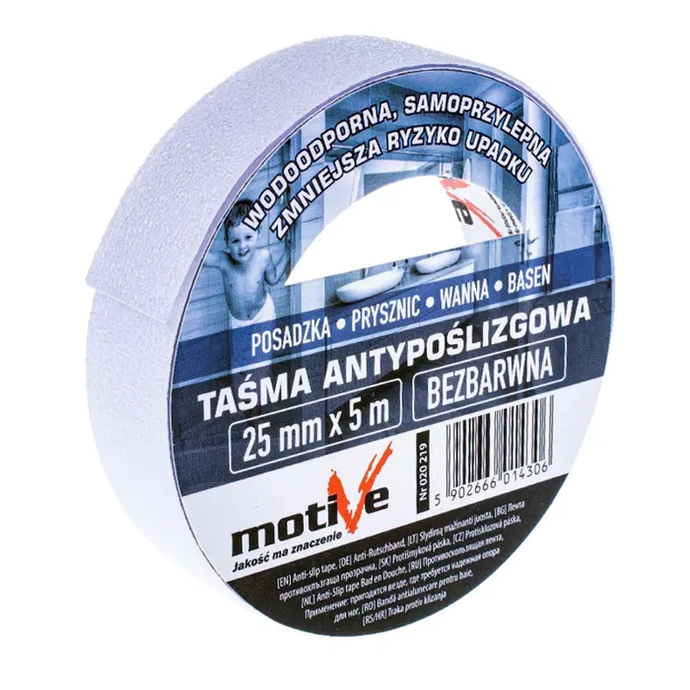 Taśma antypoślizgowa CLEAR 25mm/5m